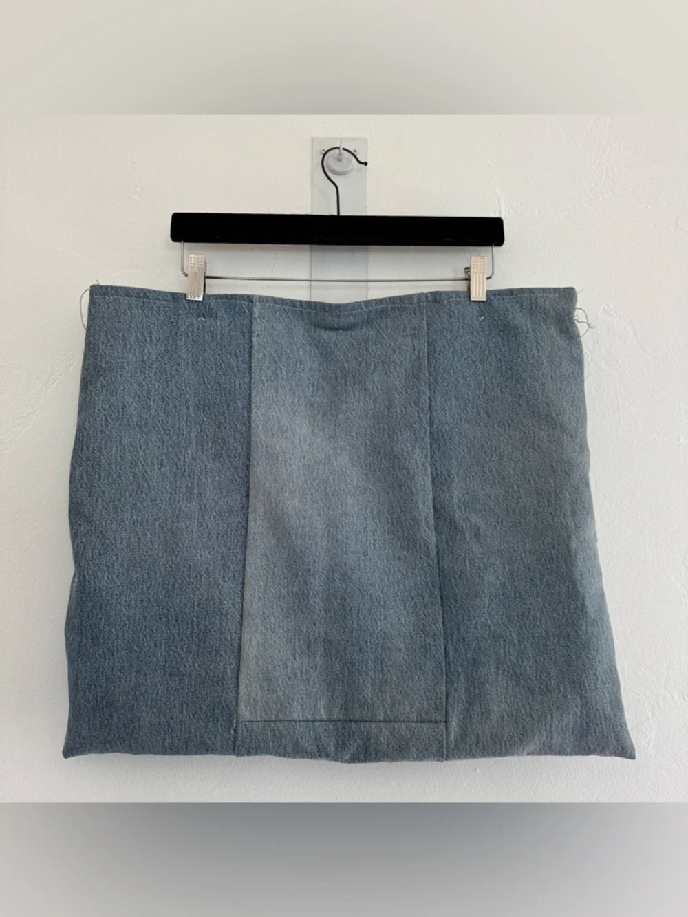 Levi’s Upcycled Handmade Denim Pillow Cover Blue Pockets Quilted Americana 18x20